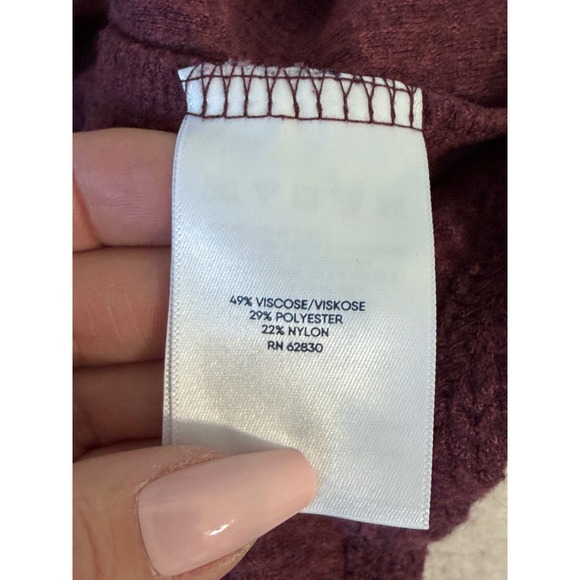 Lands End Womens Long Sleeve Mock Neck Pullover Sweater Burgundy Size Medium - Picture 6 of 6